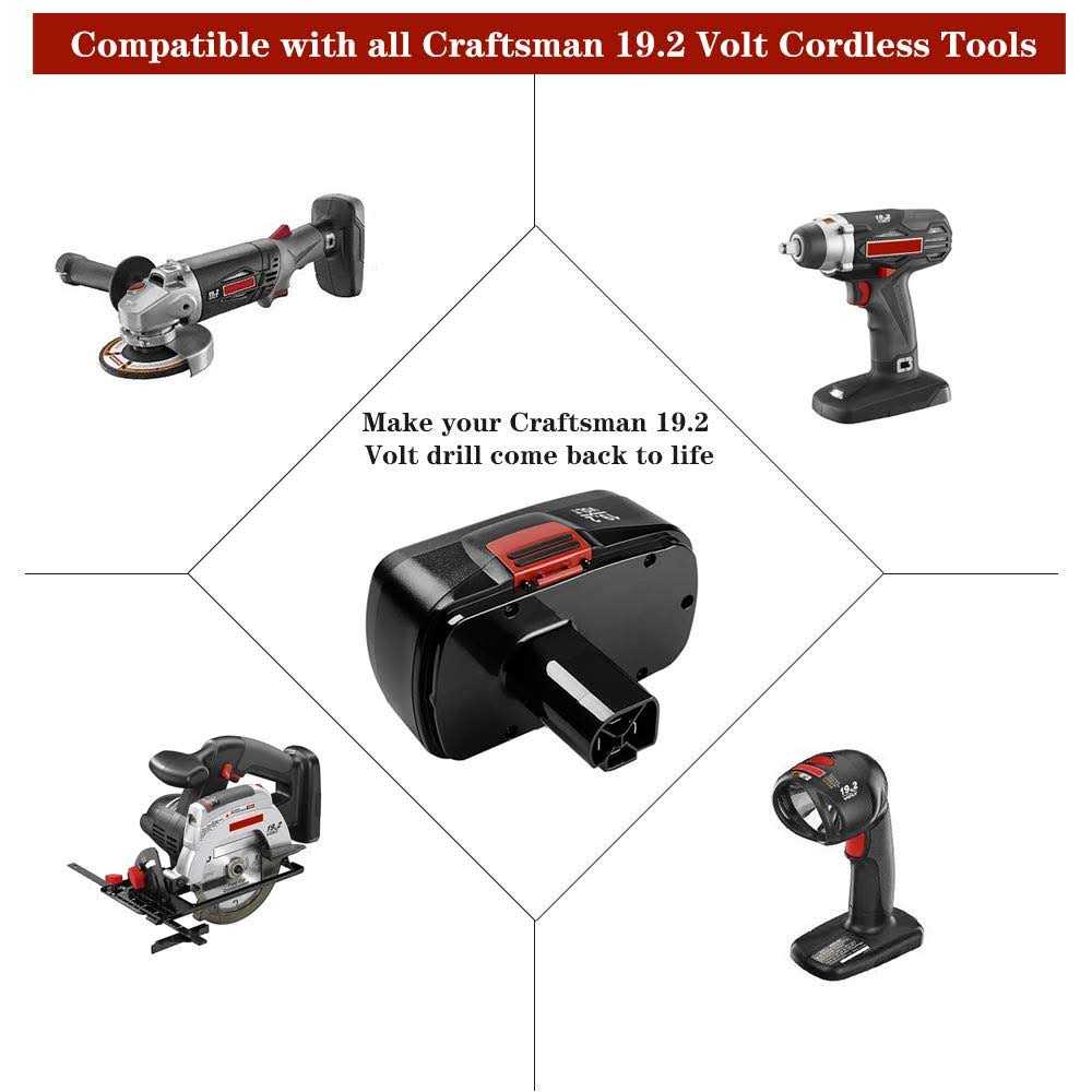 2 Pack 3600mAh Ni-Mh Replacement Battery Compatible with Craftsman 19.2 Volt C3 - Cheap Fitting