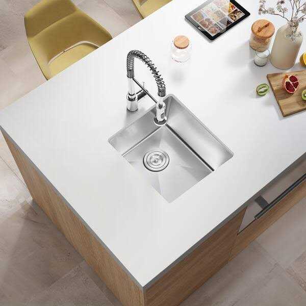 Attop Brushed 20-Gauge Stainless Steel 15 in. Single Bowl Undermount Scratch-Resistant Nano Kitchen Sink with Strainer - Cheap Fitting