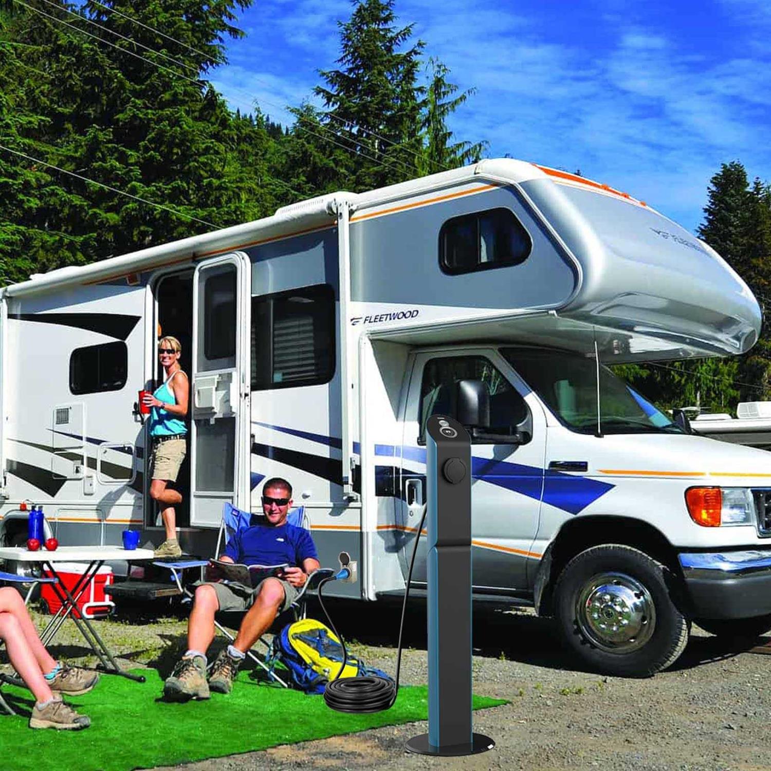 Gloppers 50 Amp Generator Cord and Power Inlet Box 50 Amp Generator Cords 125V/250V Generator Power Cord NEMA14-50P/SS2-50R Twist Lock Connector - Cheap Fitting