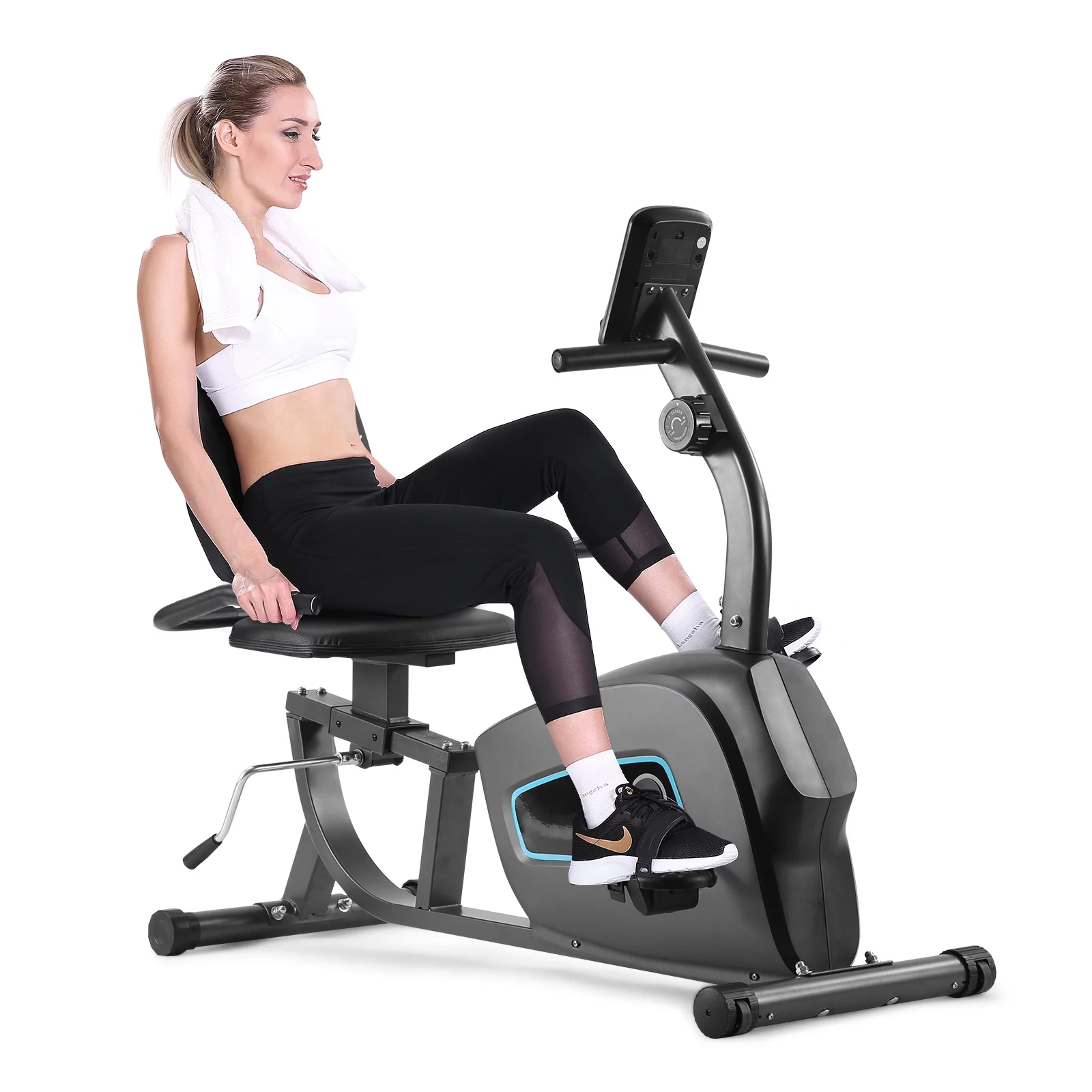 Maxkare Exercise Bike Indoor Recumbent  Exercise Bike Stationary with Adjustable Seat and 8 Resistance Level Seat Height Adjustment - Cheap Fitting
