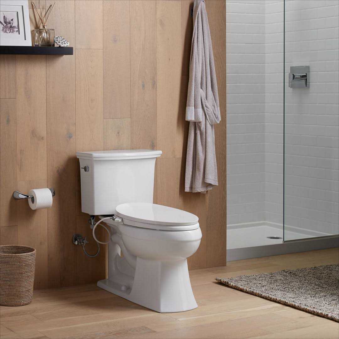 Kohler Purewash Elongated Manual Bidet toilet Seat - Cheap Fitting