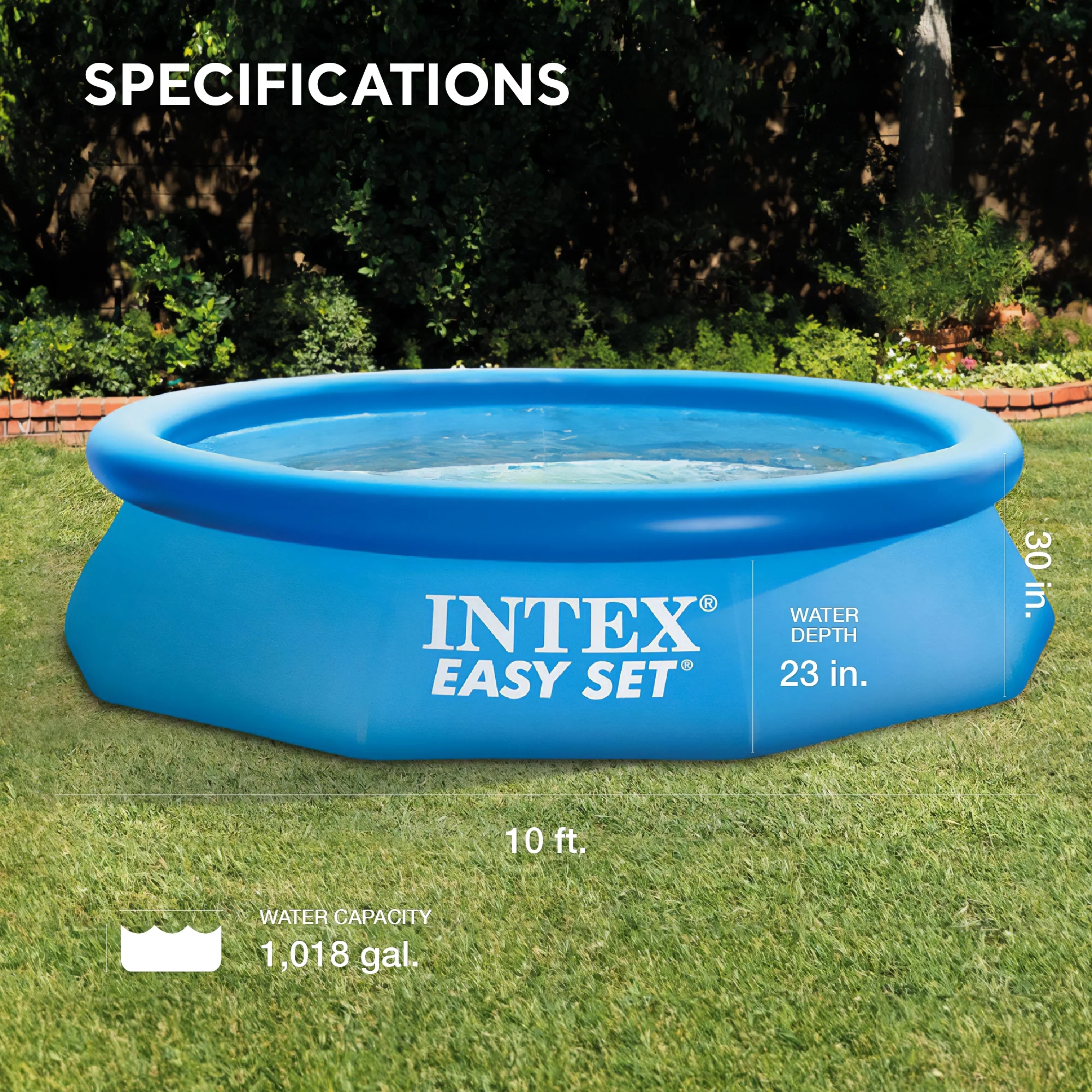Intex Easy Set 10 Ft x 30 In Above Ground Inflatable Round Swimming Pool - Cheap Fitting