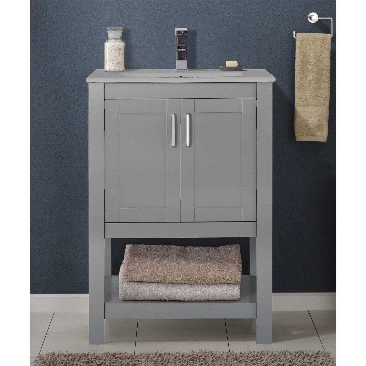 Ceramic Single Bathroom Vanity Top with Sink Saint Birch - Cheap Fitting