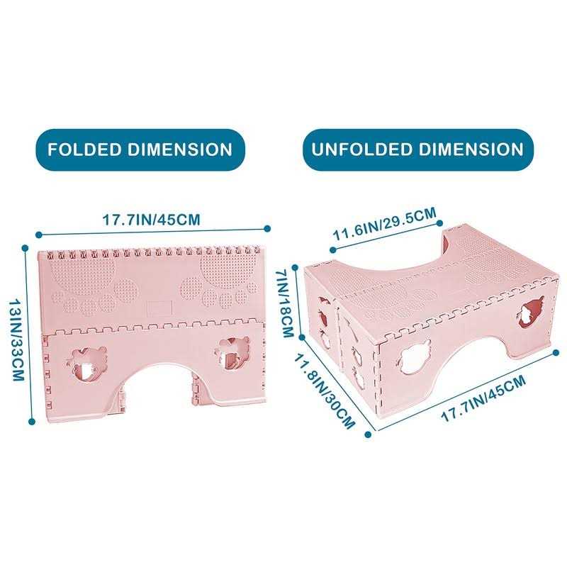 CHEAGO Foldable Toilet Stool 7 inches Healthy Squatting Posture Poop Stool with Anti-Slip Feet - Cheap Fitting