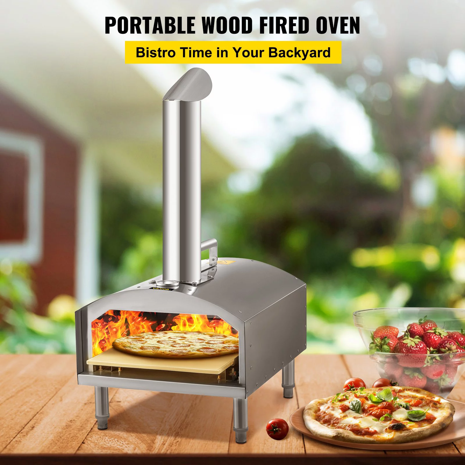 VEVOR Pizza Oven, Wood Fired Outdoor with Accessories - Cheap Fitting