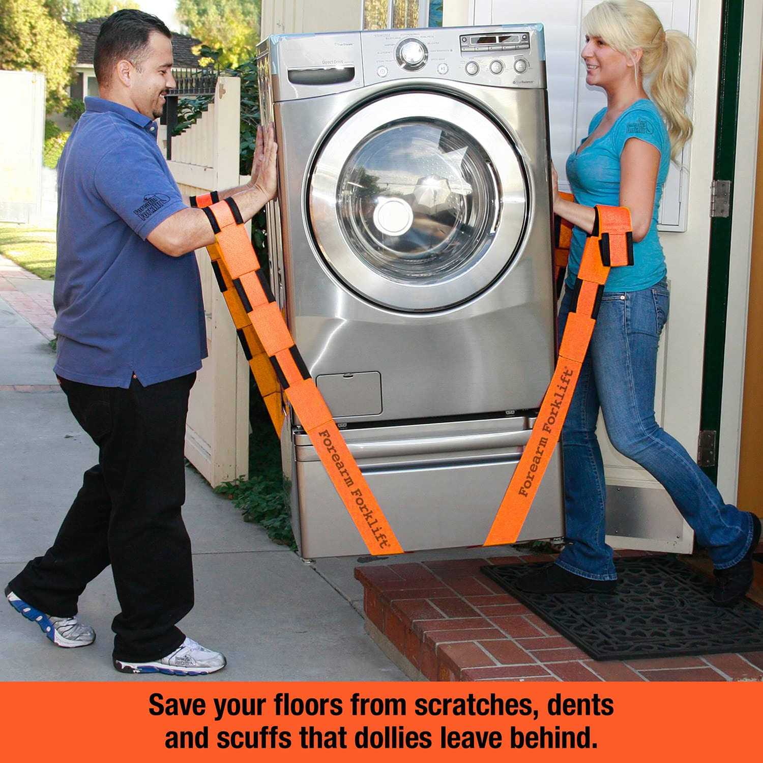 Forearm Forklift Lifting & Moving Straps. Lift move & carry furniture large appliances L74995BLUE-R - Cheap Fitting