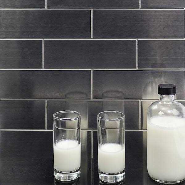 Ivy Hill Tile Stainless Steel 2 in. x 6 in. Stainless Steel Subway Wall Tile - Cheap Fitting