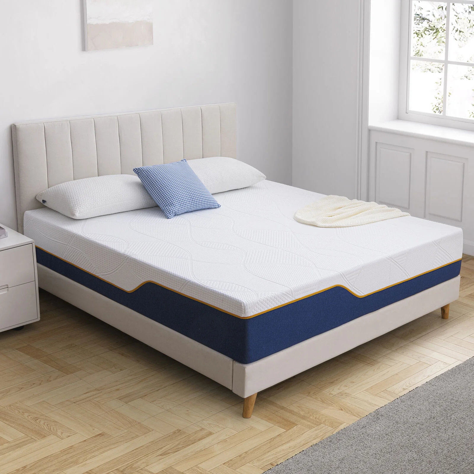 Madinog 8 inch Twin Size Medium Gel Memory Foam Mattress with More Pressure Relief - Cheap Fitting