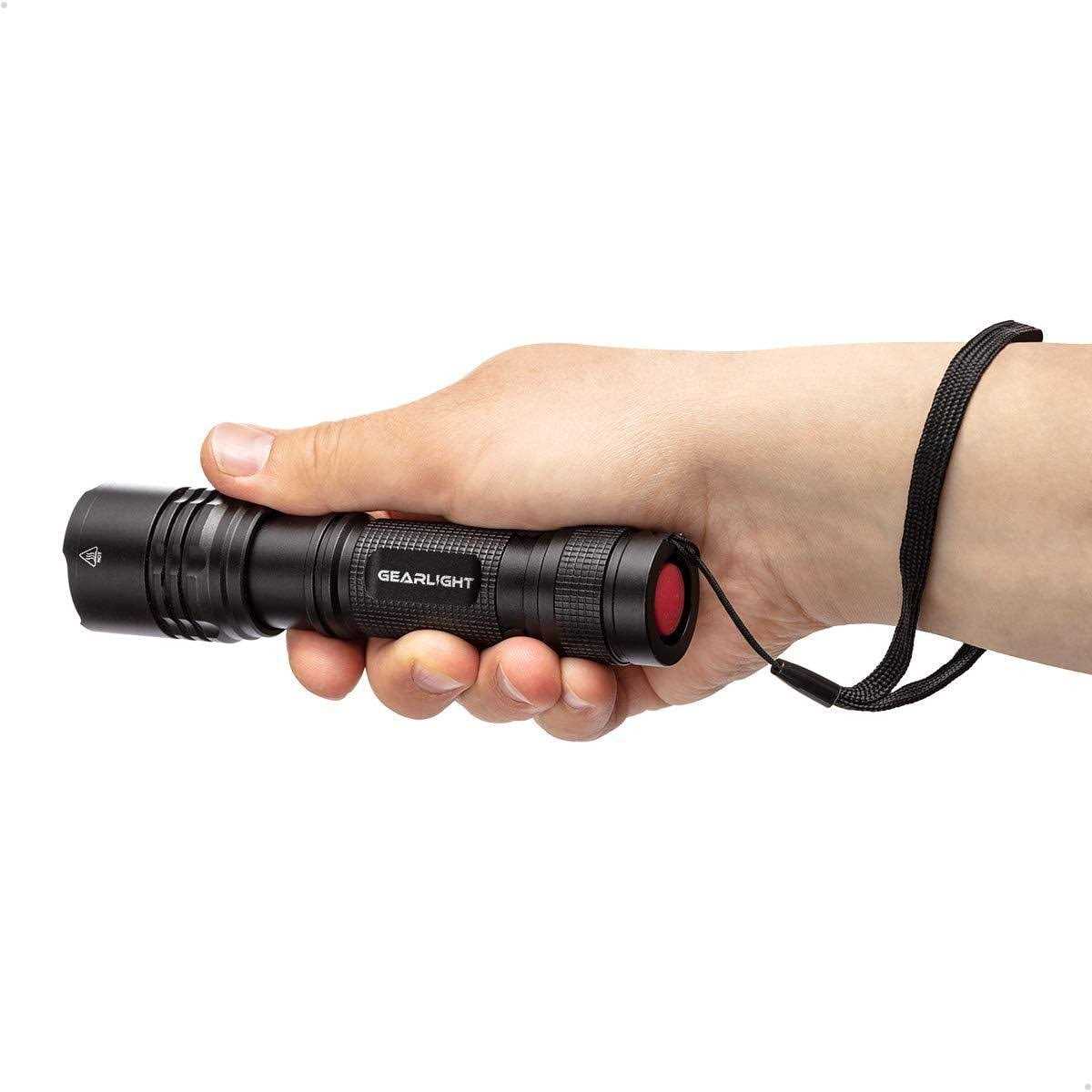 GearLight TAC LED Flashlight Pack 2 Super Bright Compact Tactical Flashlights with High Lumens for Outdoor Activity & Emergen - Cheap Fitting