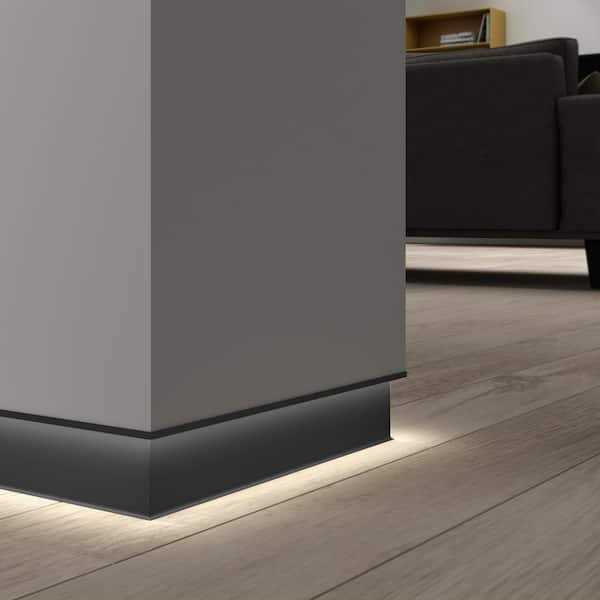 EMAC Novorodapie Eclipse Matt 4 in. x 98-1/2 in. Aluminum Tile Edging Trim - Cheap Fitting