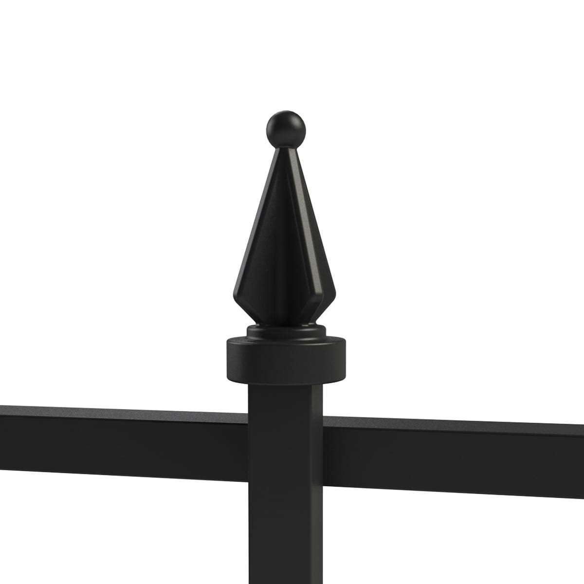 YARDLINK Grand Empire XL 4-ft H x 4-1/2-ft W Black Steel Pressed-point Decorative Fence Panel 504094 - Cheap Fitting