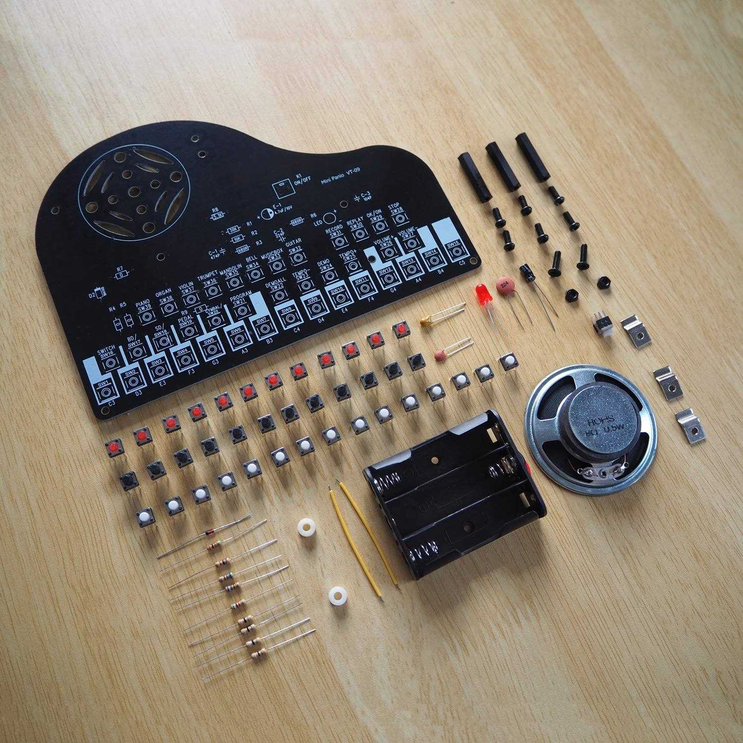 vogurtime diy piano soldering project kit electronics solder practice kit, great stem project and gift - Cheap Fitting