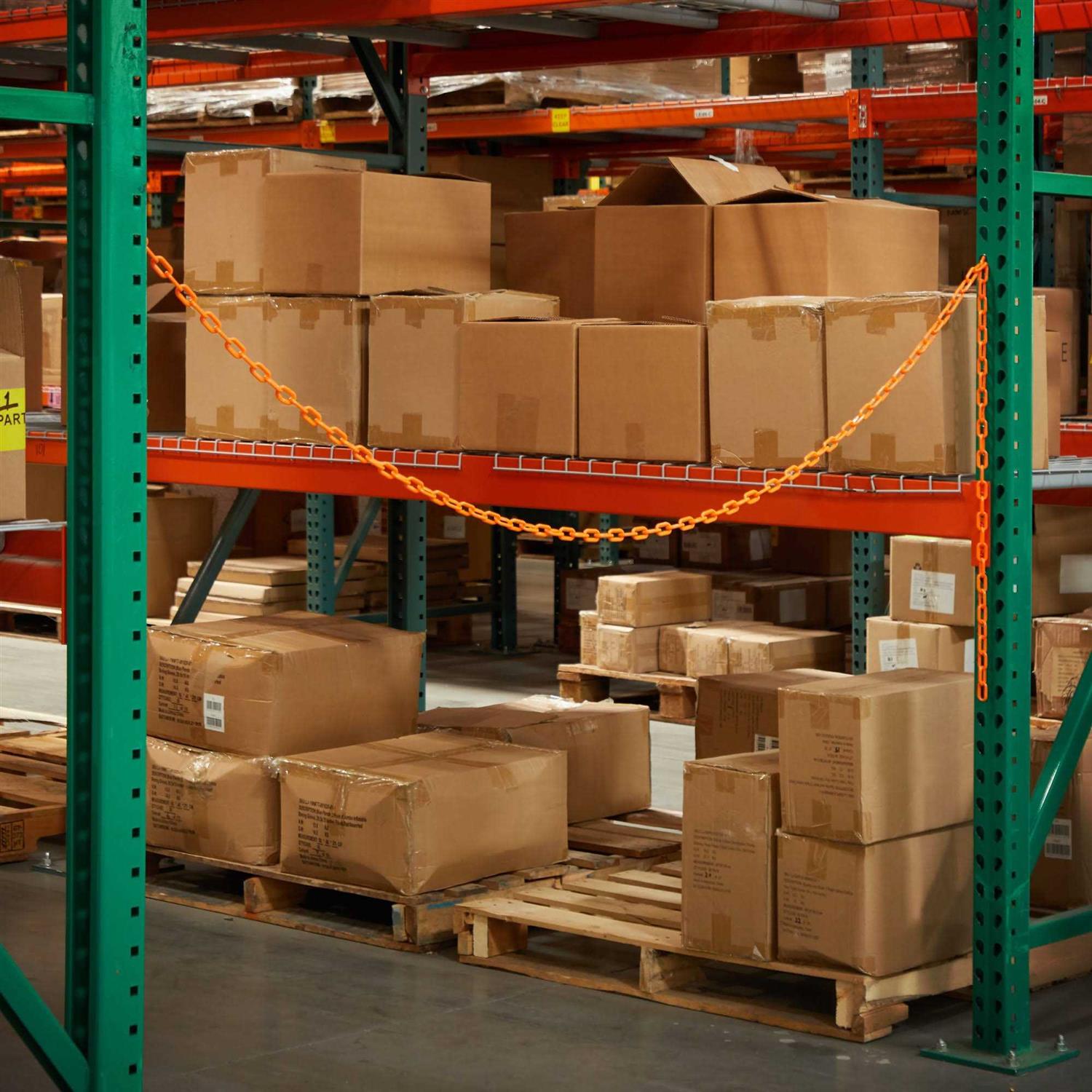 Stockroom Plus 100 Foot Plastic Chain Safety Barrier for Crowd Control - Cheap Fitting