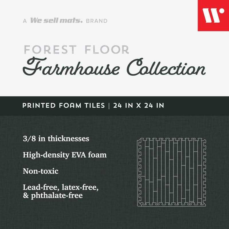 We Sell Mats Forest Floor Farmhouse Collection 3/8 Inch Thick Printed Wood Grain - Cheap Fitting