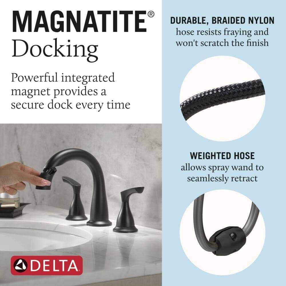 Delta 35765LF-BLPD Broadmoor Widespread Pull Out Sprayer Bathroom Faucet - Cheap Fitting