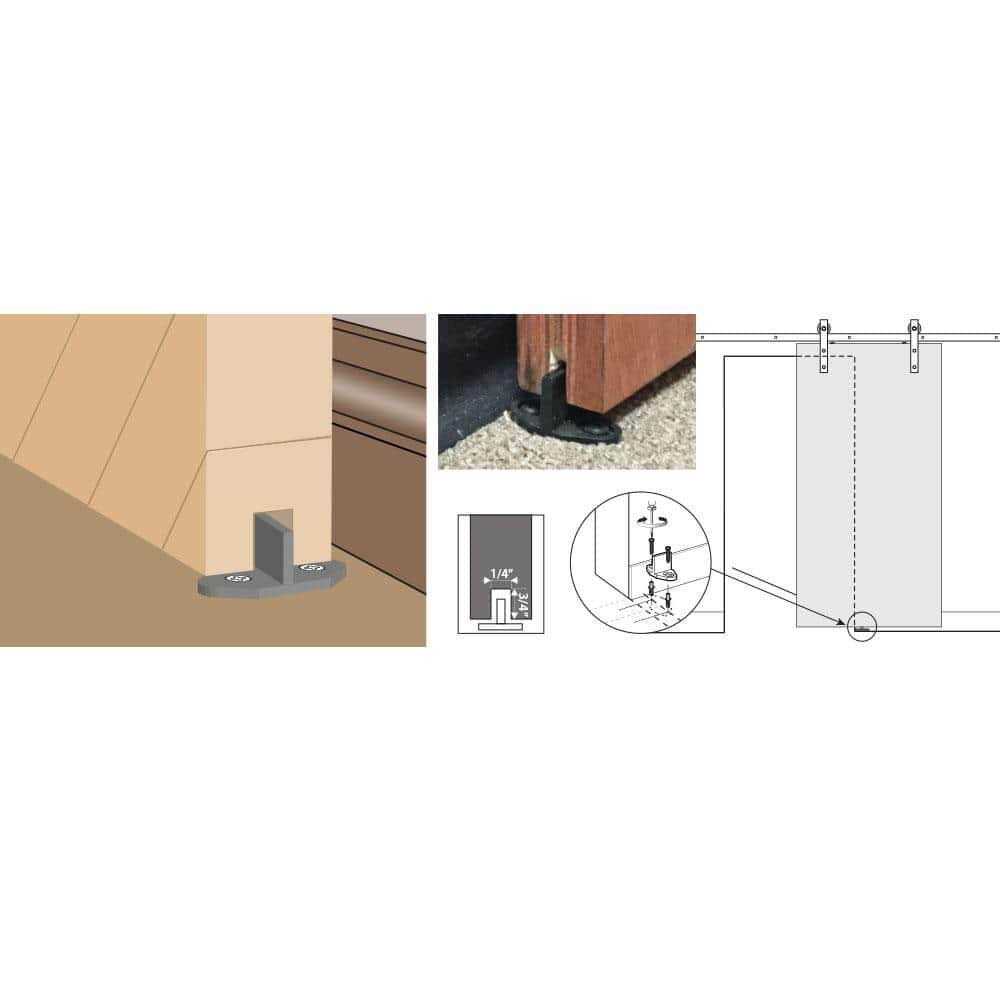 American Pro Decor Solid Steel Sliding Rolling Barn Door Hardware Kit for Single Wood Doors - Cheap Fitting