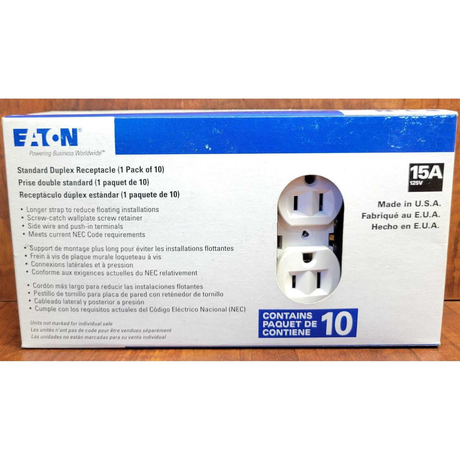Eaton 15-Amp 125-volt Residential Duplex Outlet - Cheap Fitting