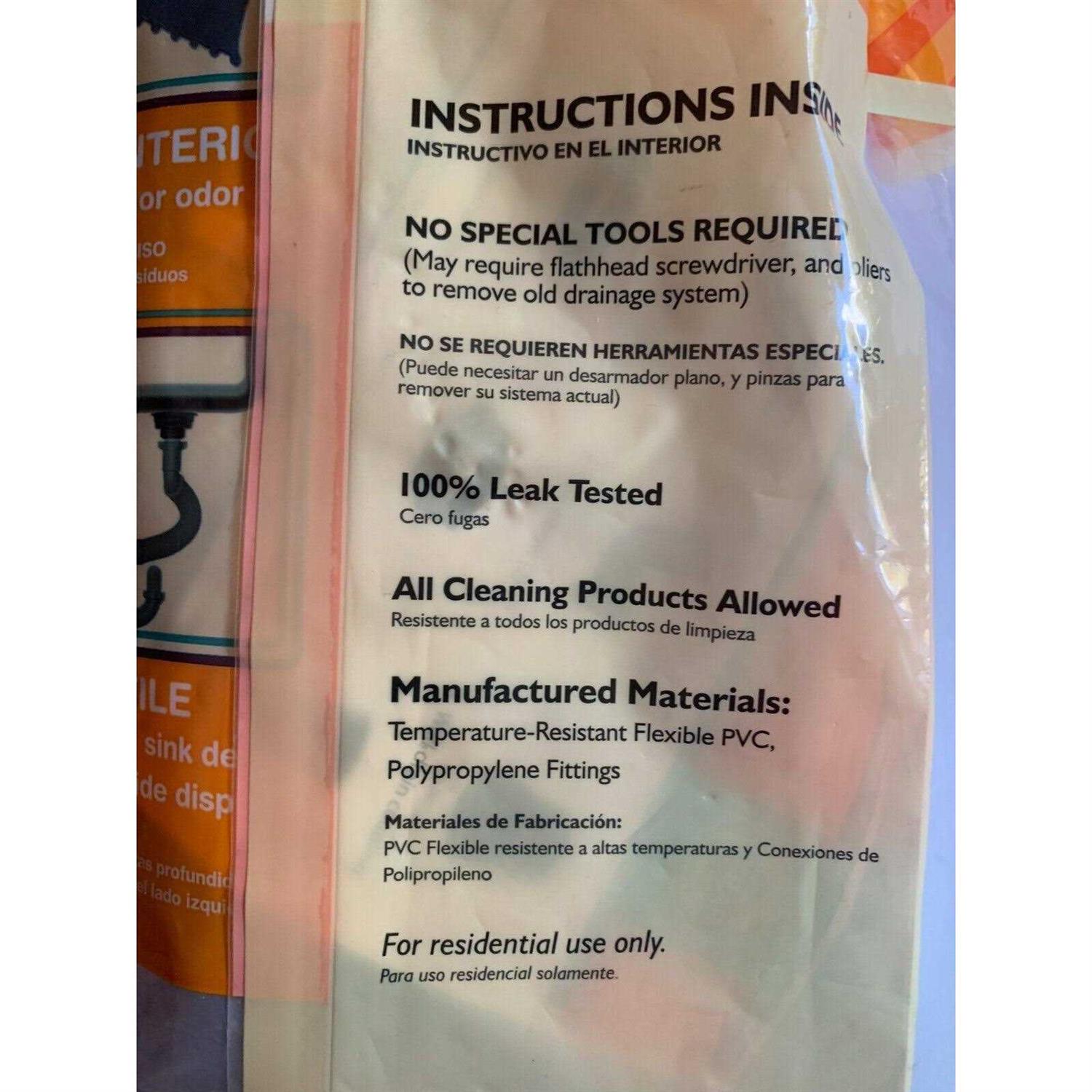 Snappy Trap 1-1/2 in. D PVC Double Sink Drain Kit - Cheap Fitting