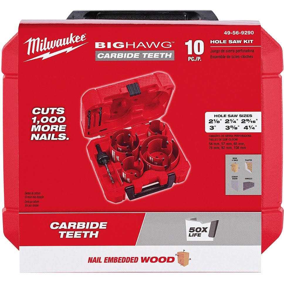 Milwaukee 49-56-9290 Big Hawg Carbide Hole Saw Kit - Cheap Fitting