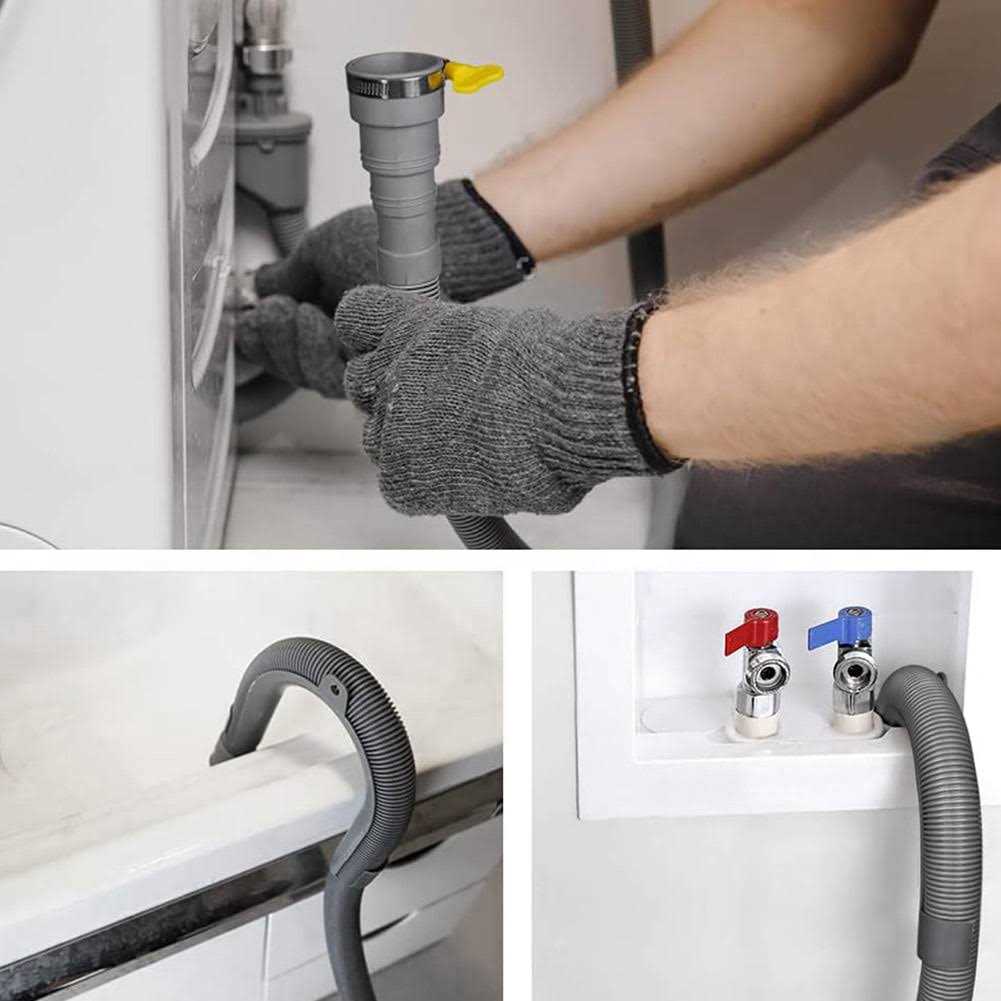 Drain Hose Extension Set Universal Washing Machine Hose 10Ft, Include Bracket Hose Connector and Hose Drain Hoses - Cheap Fitting