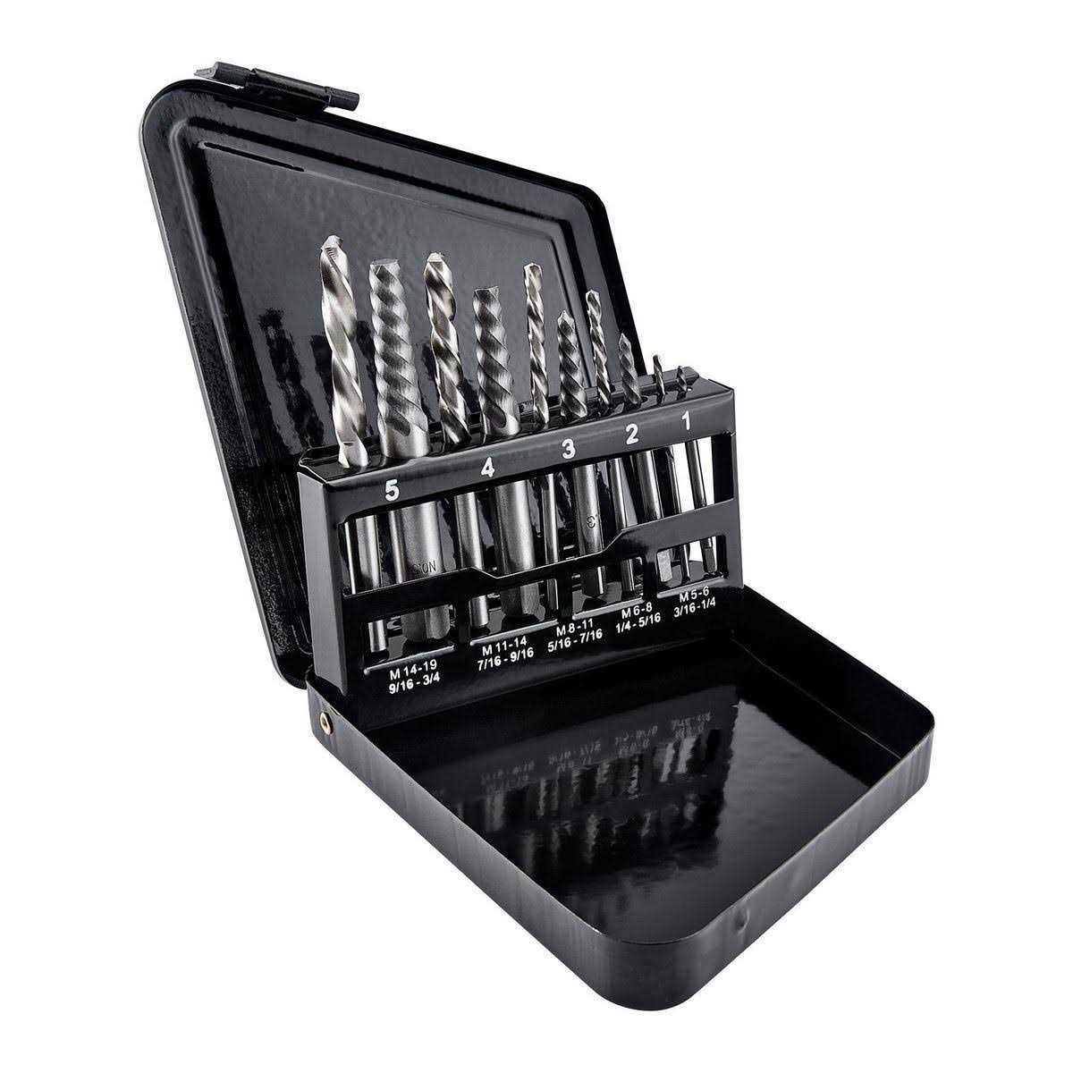 Warrior Screw Extractor and Left-Hand Drill Bit Combo Set - Cheap Fitting