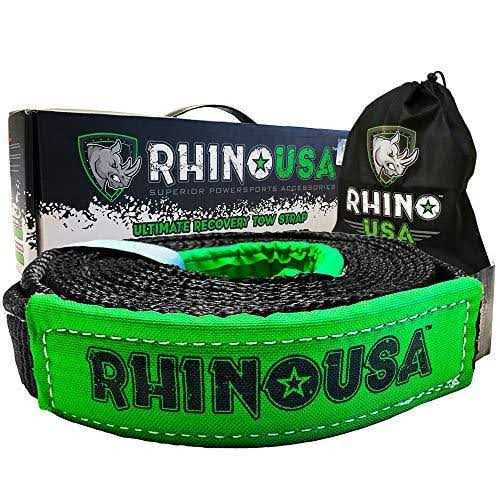 Rhino USA Recovery Tow Strap Lab Tested Break Strength - Cheap Fitting