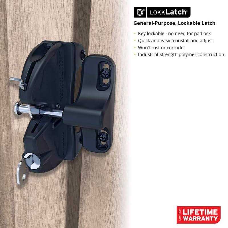 Lokklatch Gravity Gate Latch,2-1/8 In. W,Black LLAA - Cheap Fitting