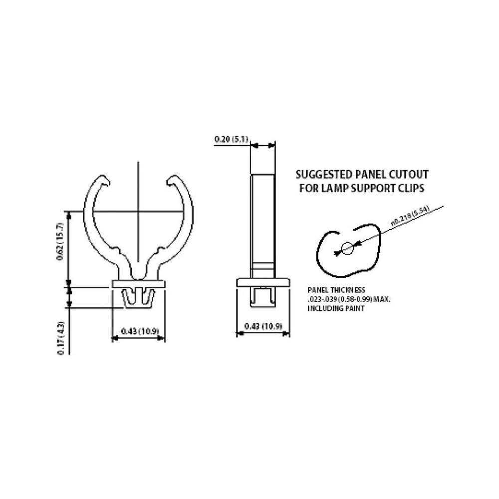Leviton 23452-V Snap-In Lamp Support Clip - Cheap Fitting