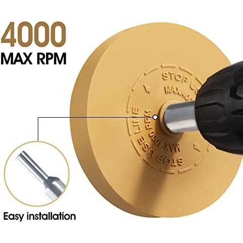 Mido Professional Abrasive Eraser Wheel Decal Remover Tool Adhesive Remover for Cars with Pad & Adapter Graphics Removal Wheel - Cheap Fitting