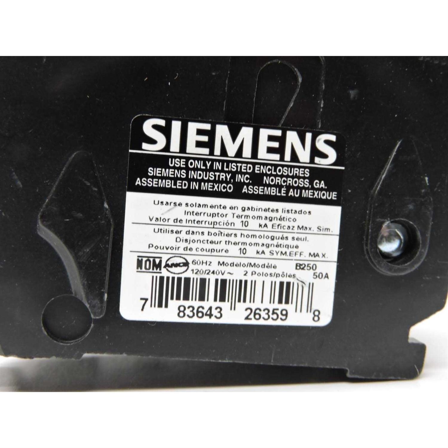 Siemens B250 Circuit Breaker - Cheap Fitting