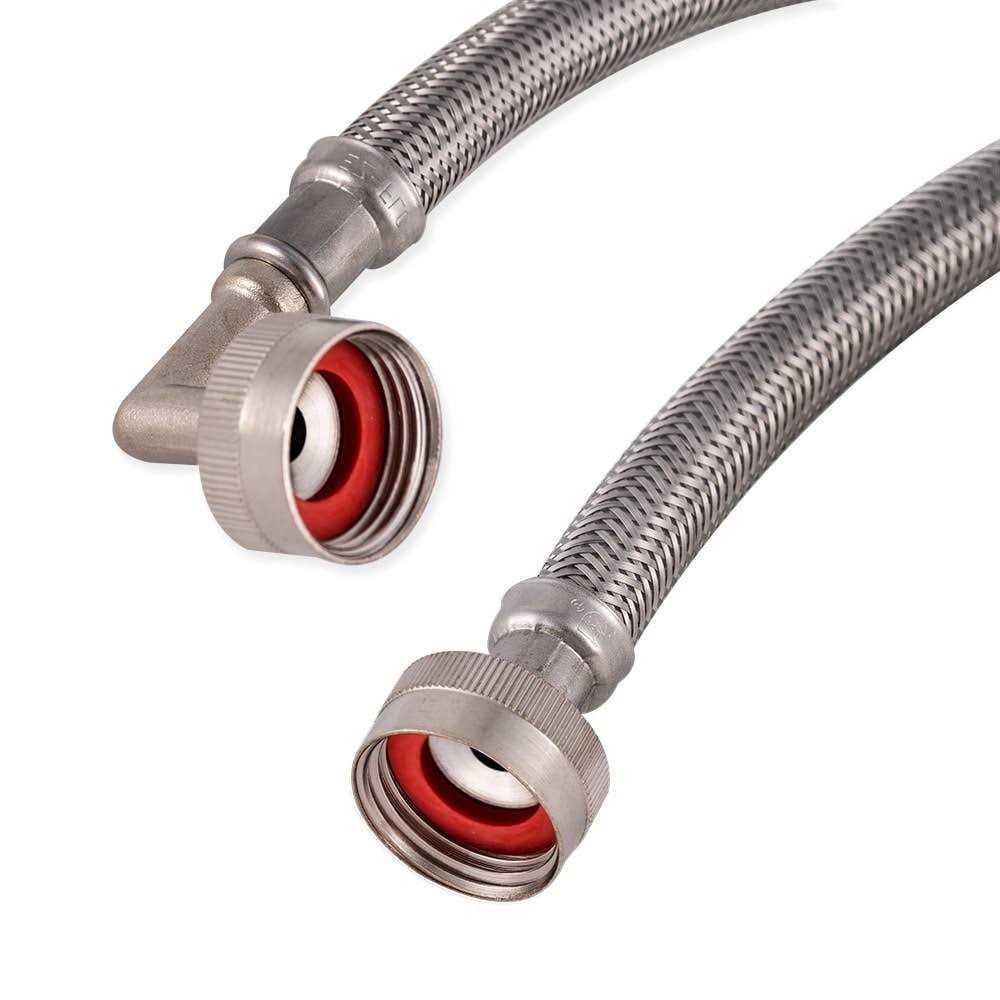 Eastman 4-ft 3/4-in Fht Inlet x 3/4-in Hose Thread Outlet Braided Stainless Steel Washing Machine Fill Hose - Cheap Fitting
