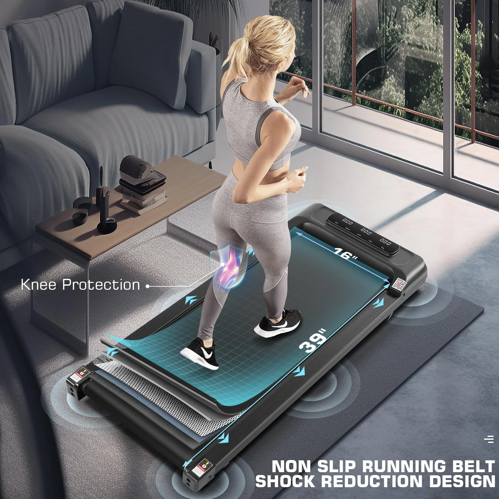 FUNMILY Walking Treadmills for Home, Walking Pad Treadmill with App & Remote Control, Slim & Portable - Cheap Fitting