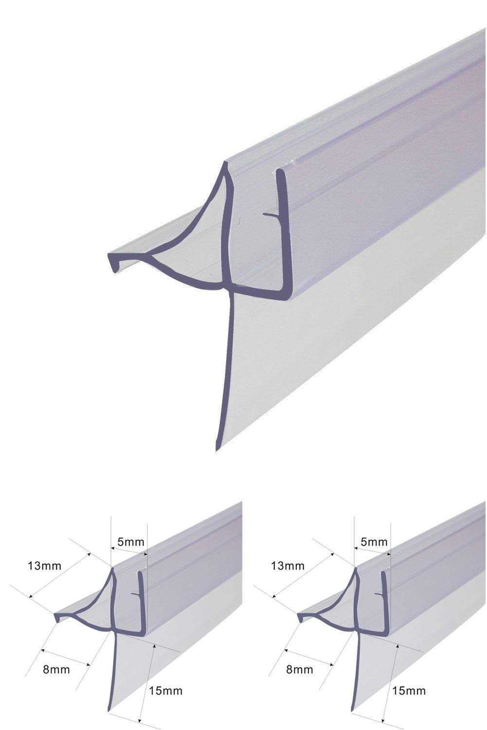 Frameless Shower Door Bottom Seal Shower Sweep with Drip Rail for 3/16-Inch Glass,36-Inch Long - Cheap Fitting