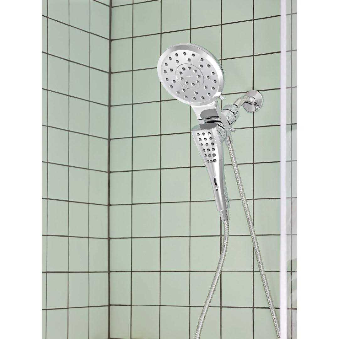 Moen Chrome Metal 8 settings Showerhead Combo 1.75 GPM 220C2EP - Cheap Fitting