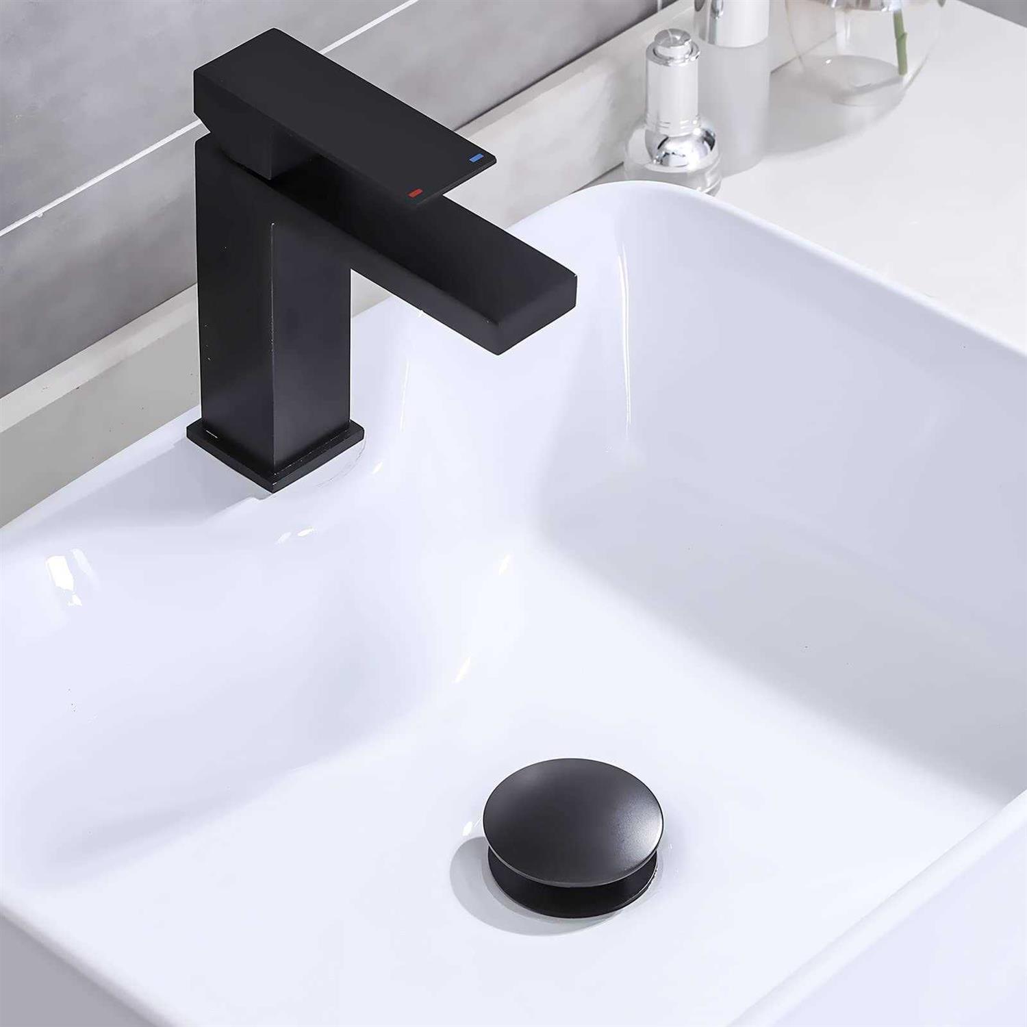 KES Bathroom Sink Drain Without Overflow Vessel Sink Lavatory Vanity Pop Up Drain Stopper Matte - Cheap Fitting