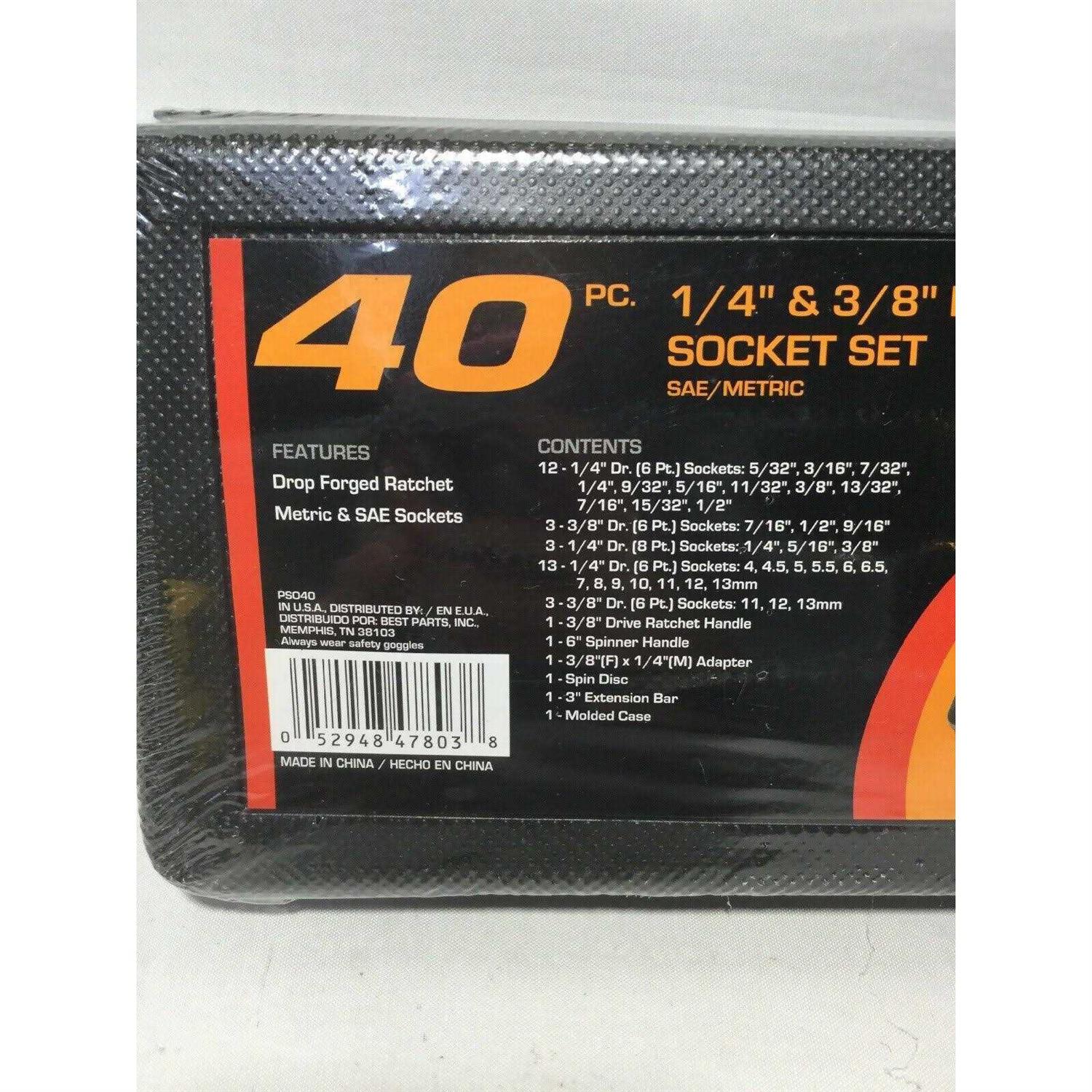 Best Parts Ratchet/Socket SAE/Metric Tool Set 40 Piece at AutoZone - Cheap Fitting