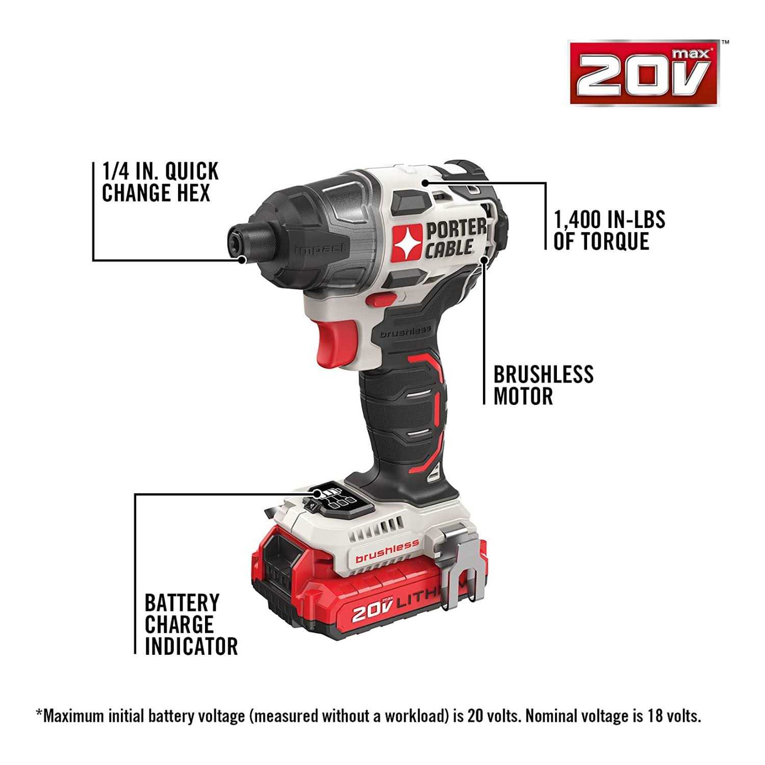 Porter Cable PCCK647LB 20V Max* Cordless Impact Driver - Cheap Fitting