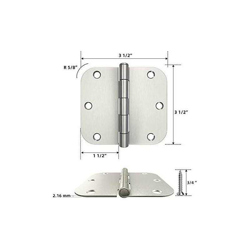 Hosom 18 pack rounded Door Hinges 3.5 x 3.5 inch - Cheap Fitting