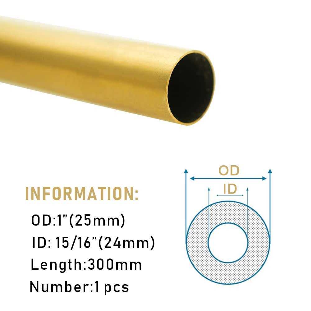 Tynulox H62 OD Brass Tube Wall × 300mm Length Brass Tubing Seamless Round Tubing - Cheap Fitting