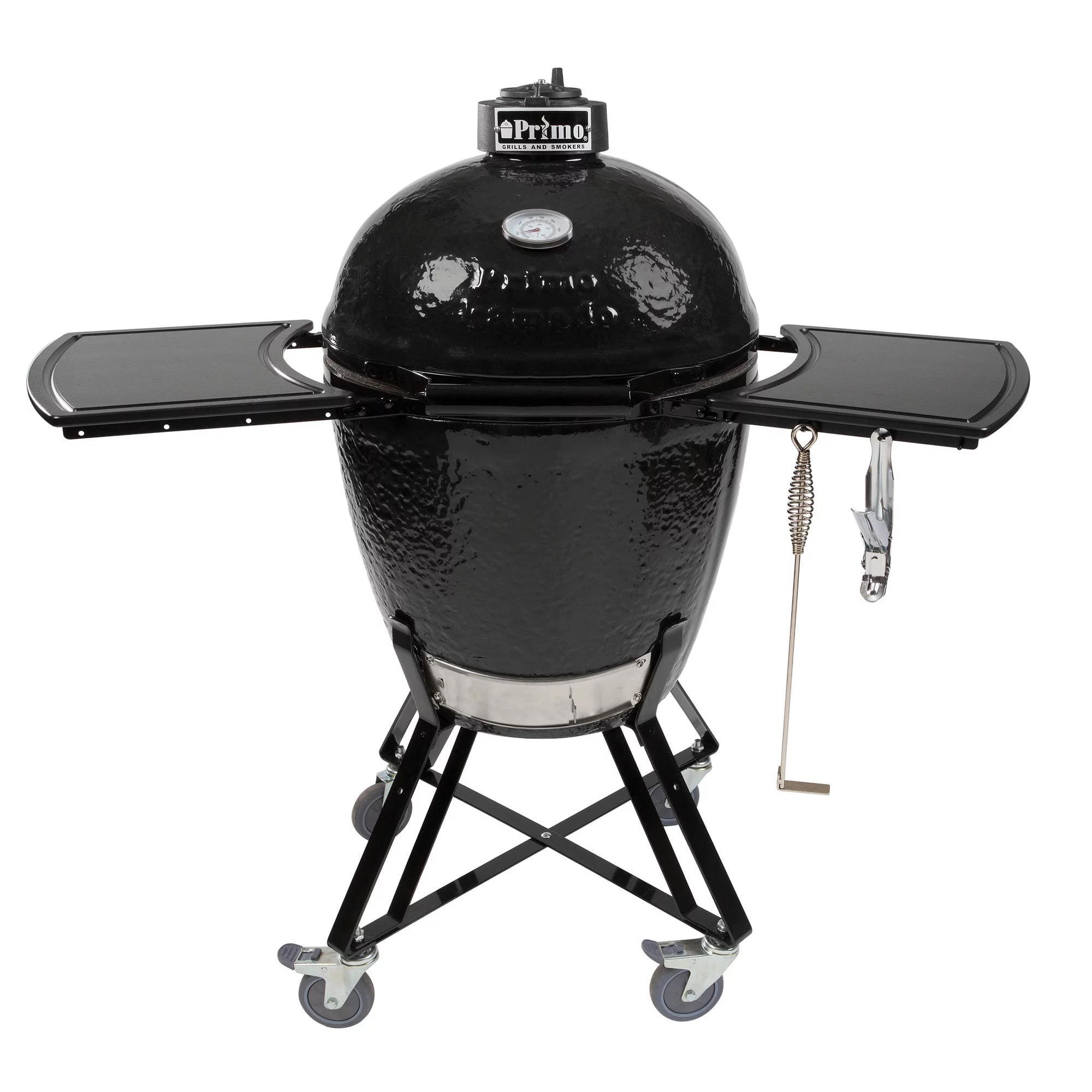 Primo Round Ceramic Charcoal All-In-One Kamado Grill Head on Wheeled Cradle - Cheap Fitting