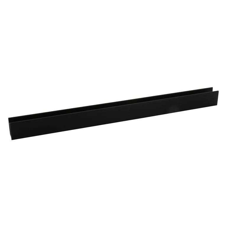 Brixwell Matte Black 3/8 inch Fixed Panel Shower Door Deep U-Channel - Cheap Fitting
