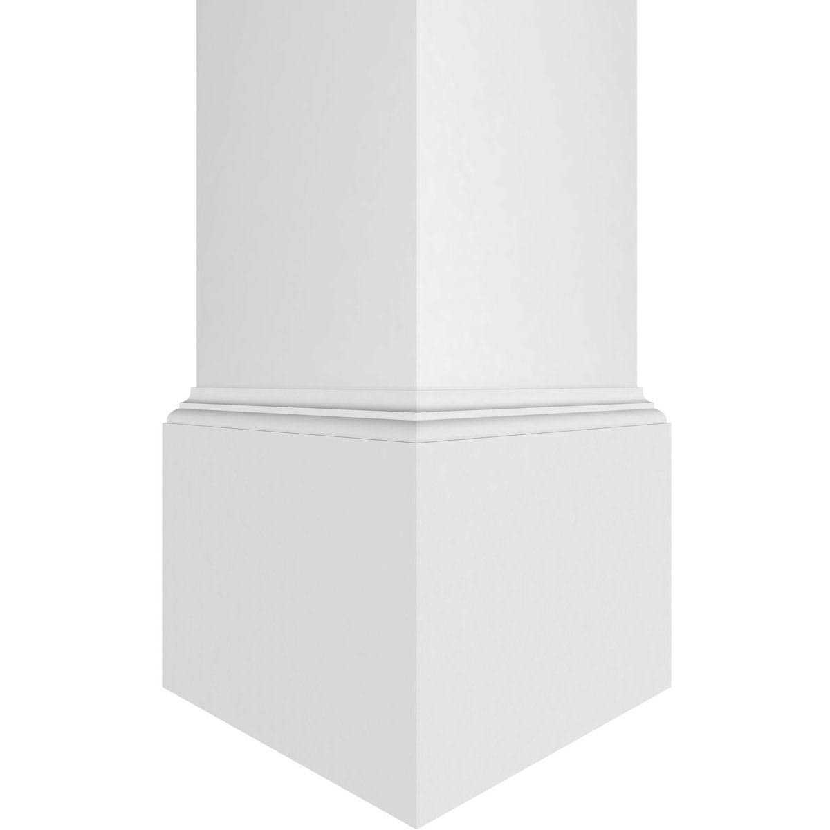 Craftsman Classic Square Non-Tapered Panel PVC Column Kit Capital Base Ekena Millwork - Cheap Fitting