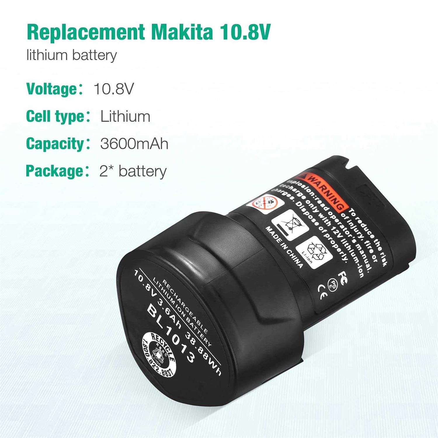 First Choice Parts 10.8v 4.6Ah Makita BL1013 Li-ion Battery BL1014 194550-6 194551 LCT203 - Cheap Fitting