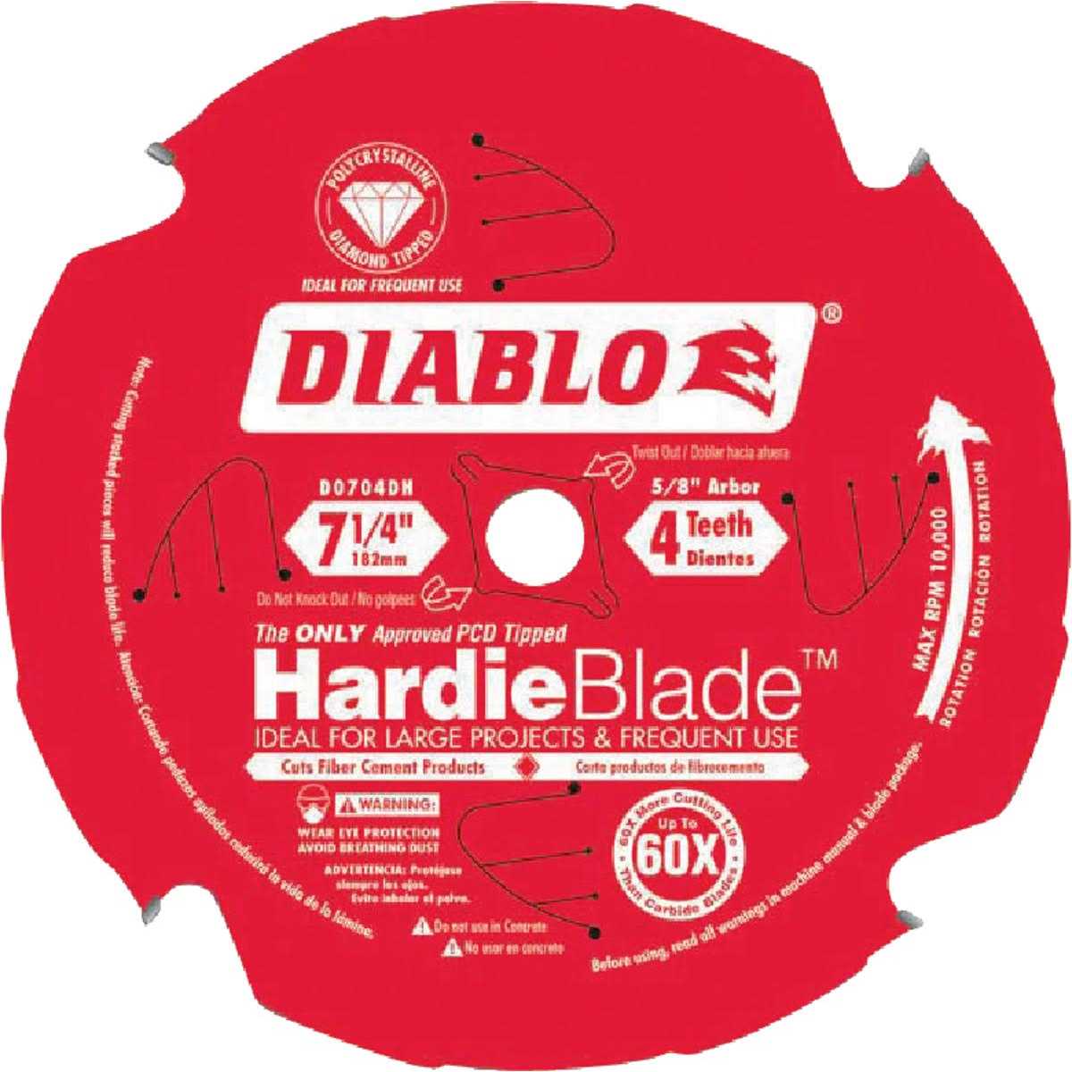 Diablo D1006DH 10 in. x 6 Tooth Fiber Cement Blade - Cheap Fitting