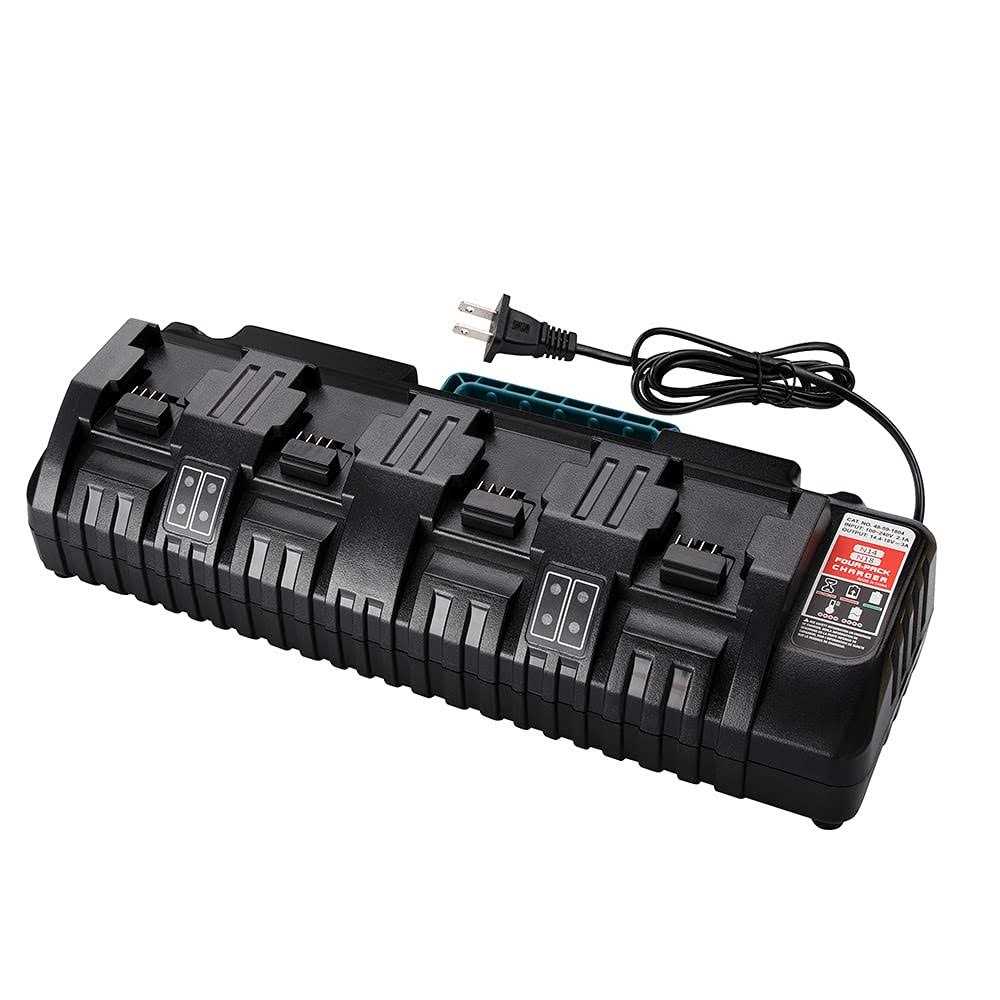 for M18 Battery Charger 4-Ports WaxPar M18 Rapid Battery Charger 48-59-1804 Compatible with Milwaukee 18V XC Lithium Ion Battery 48-11-1850 48-11 - Cheap Fitting