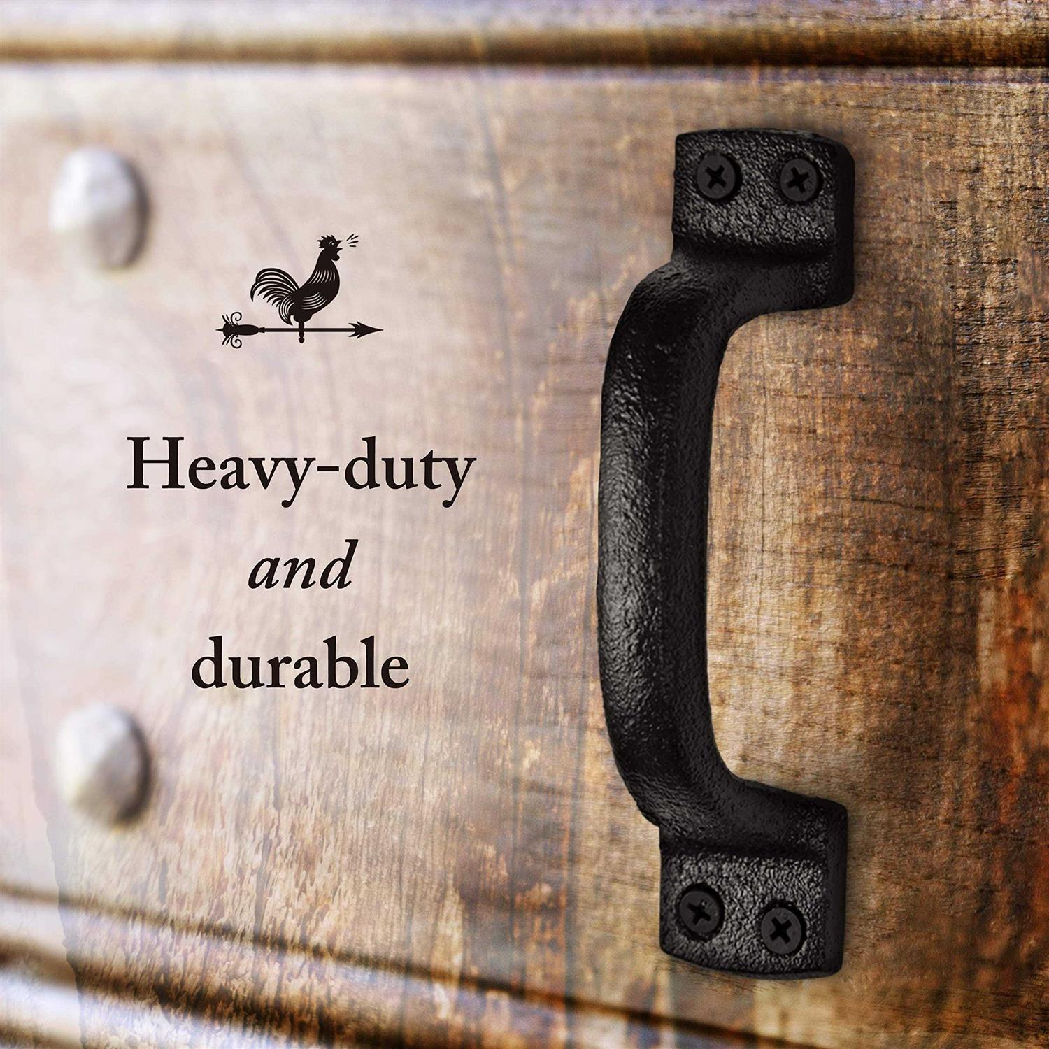 Rustic Barn Door Handles Heavy Duty Black Cast Iron Gate Handles - Cheap Fitting