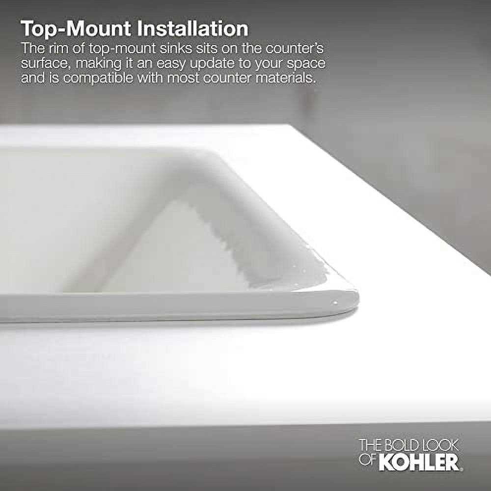 Kohler Bryant White Drop-in Oval Transitional Bathroom Sink K-2699-8-0 - Cheap Fitting