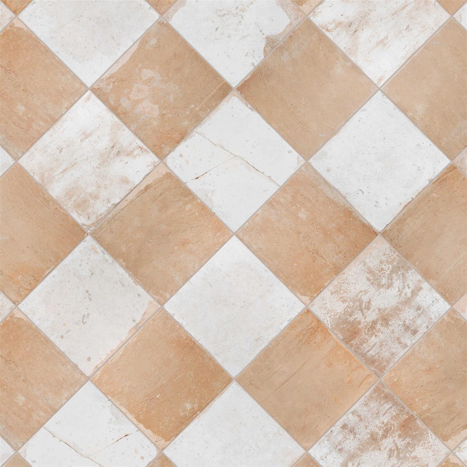 Merola Tile Kings Clay Checker Sand 17.63 x 17.63 Ceramic Floor and Wall Tile - Cheap Fitting