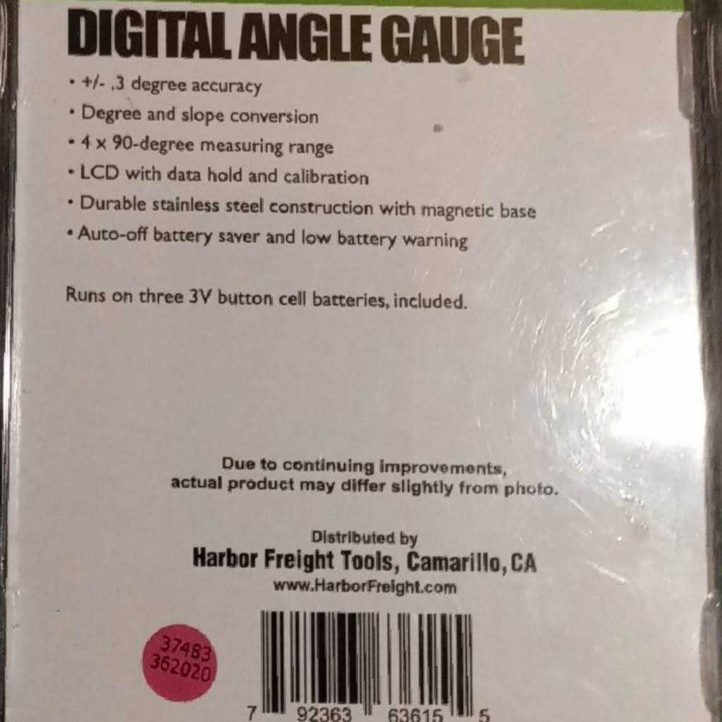 Pittsburgh Other Pittsburgh Digital Angle Gauge Model #63615 - Cheap Fitting