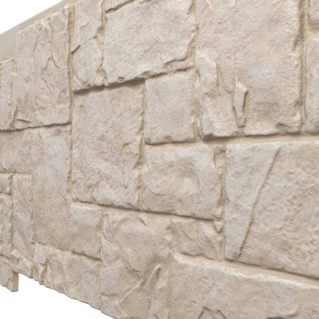 Ekena Millwork PNU24X48CRSS 49W x 24 1/2H x 1 1/4D Castle Rock Stacked Stone - Cheap Fitting